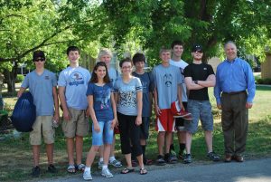 Image of the Red Brick Teens before leaving for camp.